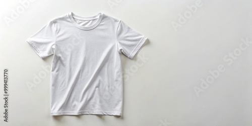 Minimalist White T-Shirt on Light Background photo