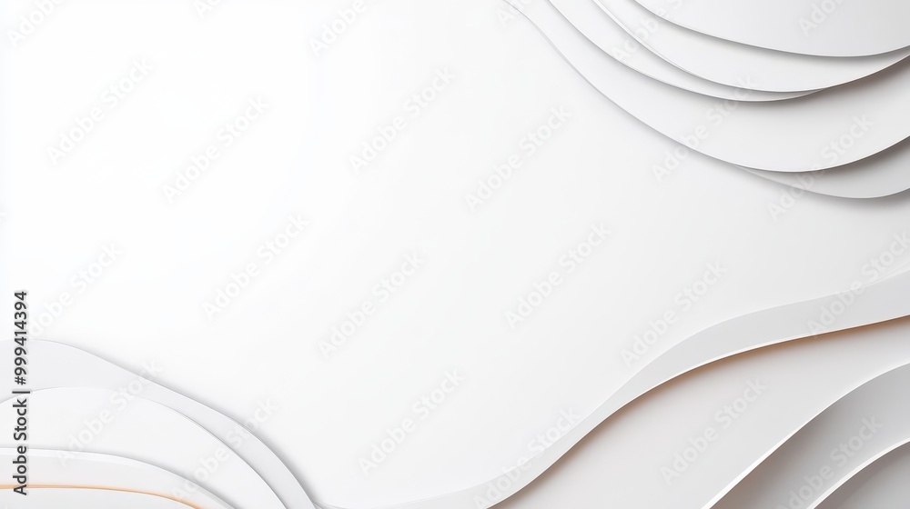 Obraz premium White background with a minimalist layout featuring delicate, faint lines for modern design projects.