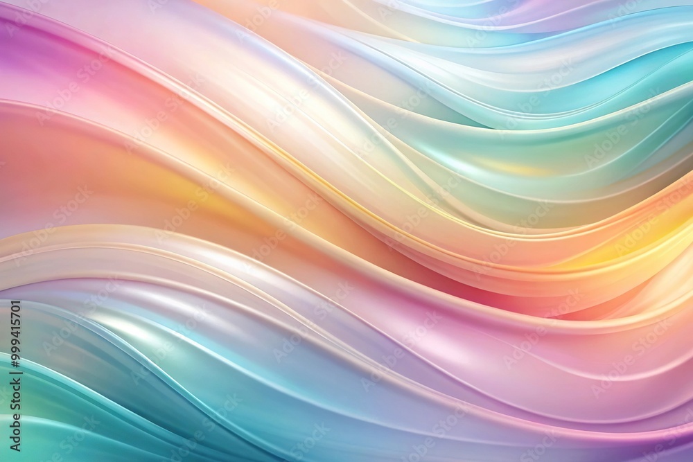 Abstract background with smooth flowing shapes in soft pastels