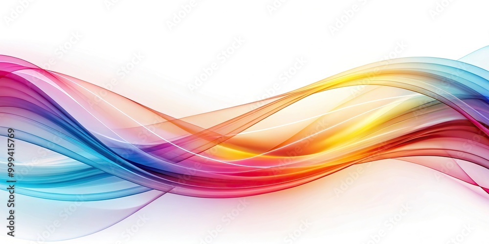 Abstract background with smooth fractal waves on white background Abstract background with smooth fractal waves on white background