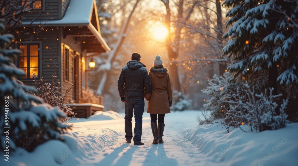 Romantic Winter Evening Stroll Romantic Winter Evening Stroll