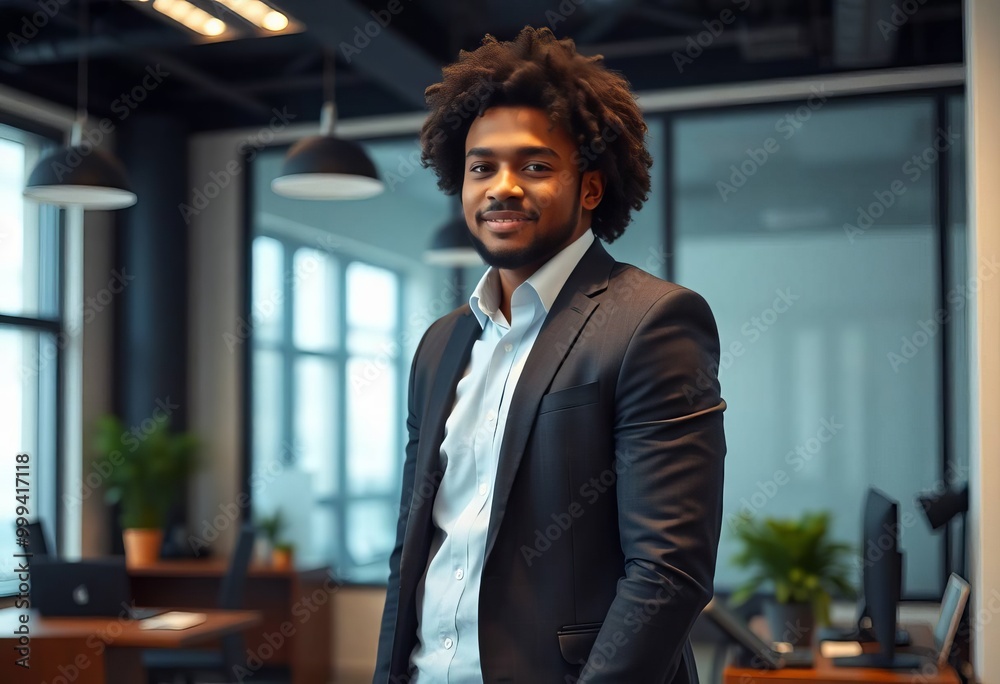 Confident Young Professional in Office Confident Young Professional in Office
