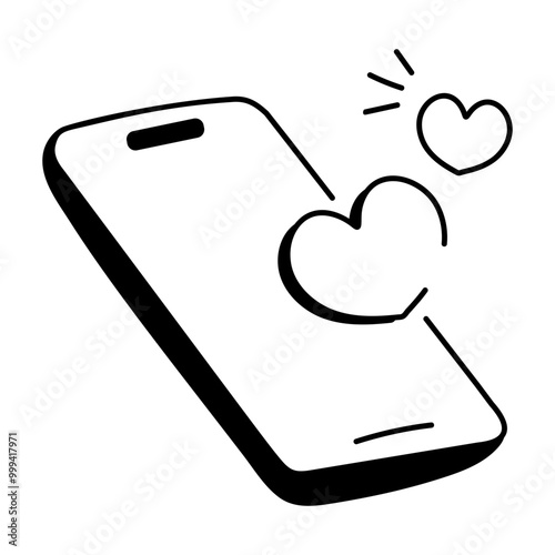 Drawing style icon of dating app 


