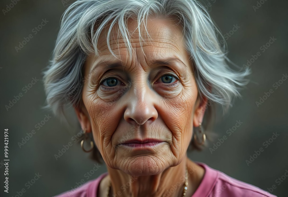 Emotive Portrait of an Elderly Woman