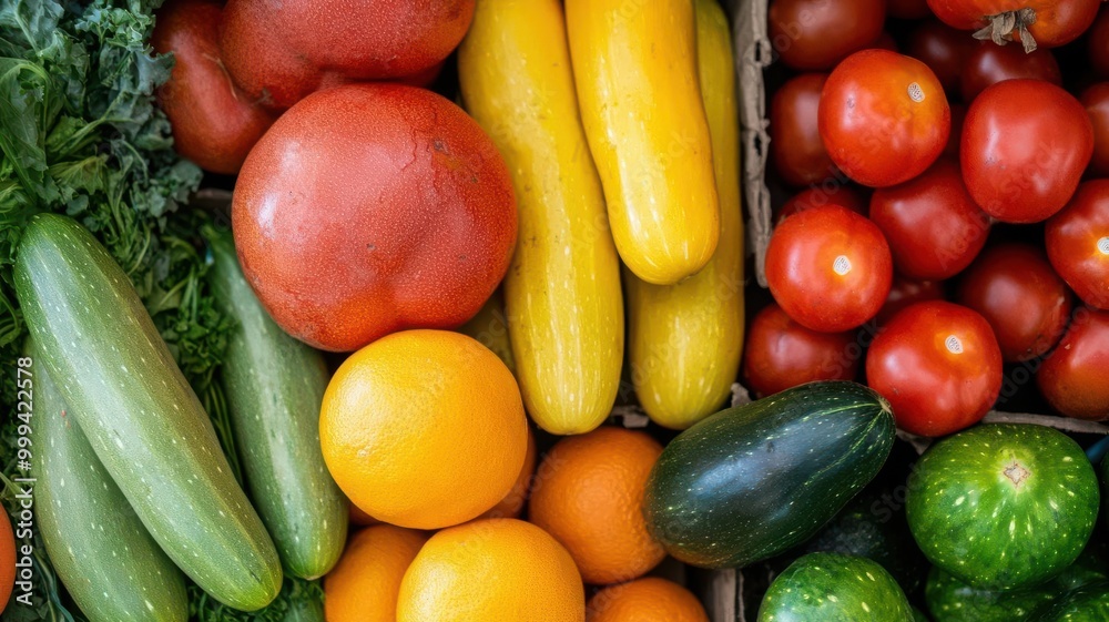 Sparse fruit and vegetables on display in a market, highlighting the effects of a food shortage food scarcity, market scene Sparse fruit and vegetables on display in a market, highlighting the effects of a food shortage food scarcity, market scene