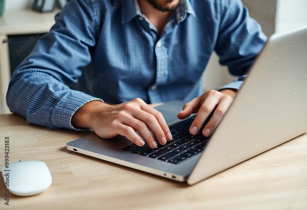 Focused Professional Working on Laptop Focused Professional Working on Laptop
