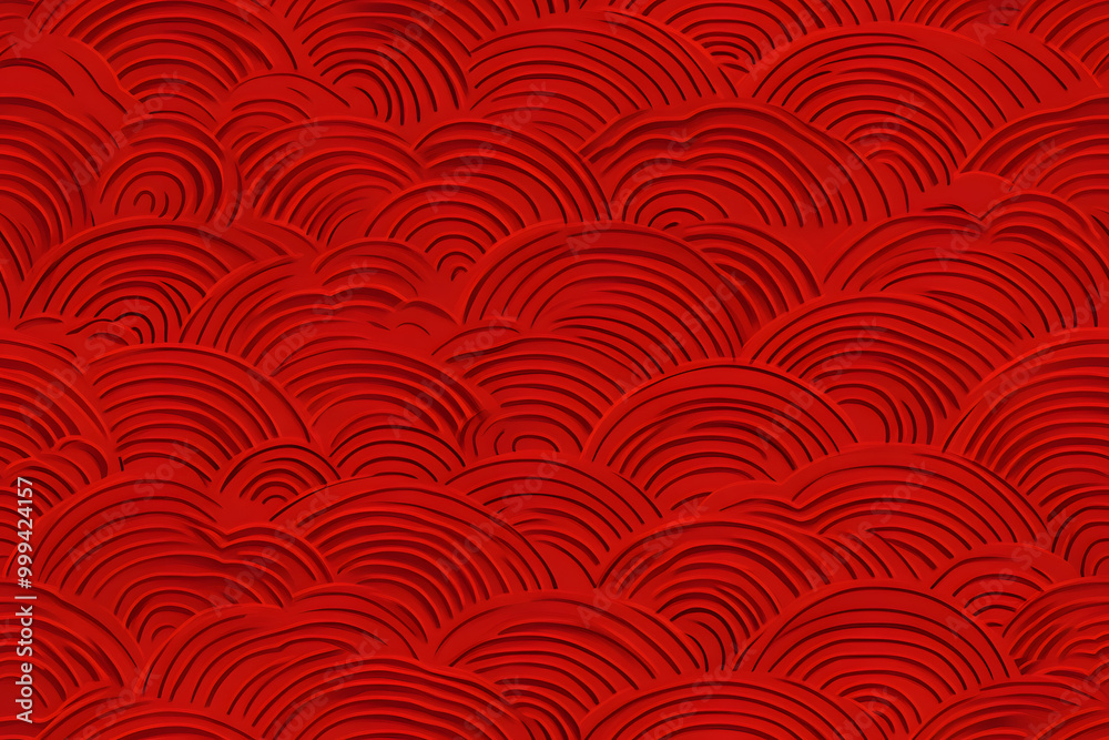 Chinese New Year background, red pattern with traditional Chinese wave patterns Chinese New Year background, red pattern with traditional Chinese wave patterns