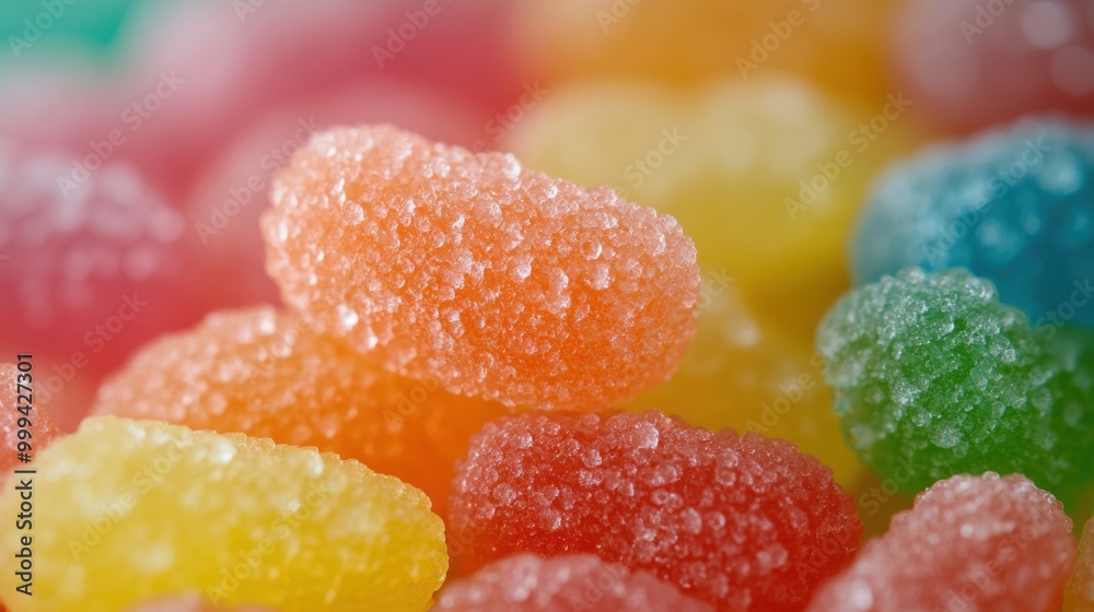A variety of sugary, colorful drops are scattered together, showcasing bright hues and a crystalline sugar coating that invites a sweet treat A variety of sugary, colorful drops are scattered together, showcasing bright hues and a crystalline sugar coating that invites a sweet treat