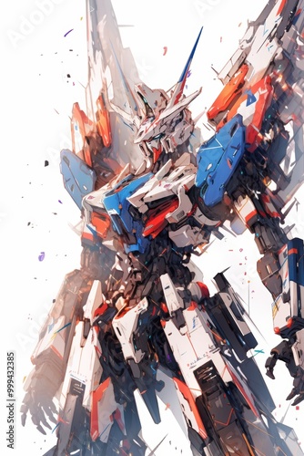 Gundam Robot Illustration