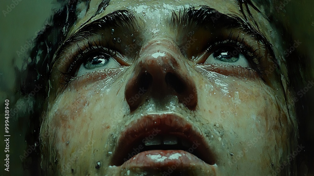 Intense Gaze: A Close-Up Portrait of Human Emotion Intense Gaze: A Close-Up Portrait of Human Emotion