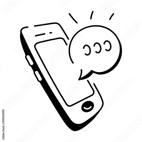 A sketchy icon of digital communication 

