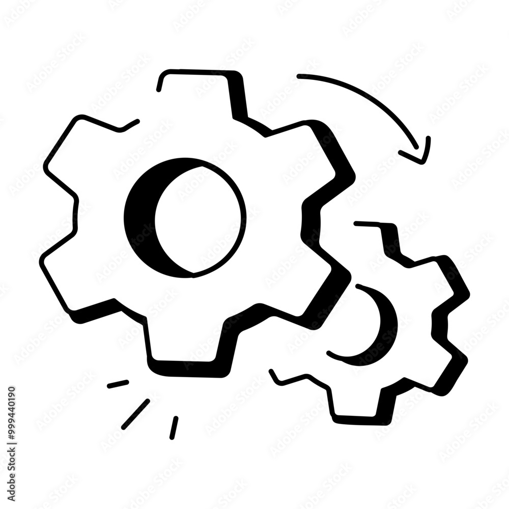 Automation icon in doodle style
Automation icon in doodle style