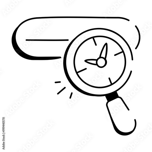 Search history icon in doodle style 

