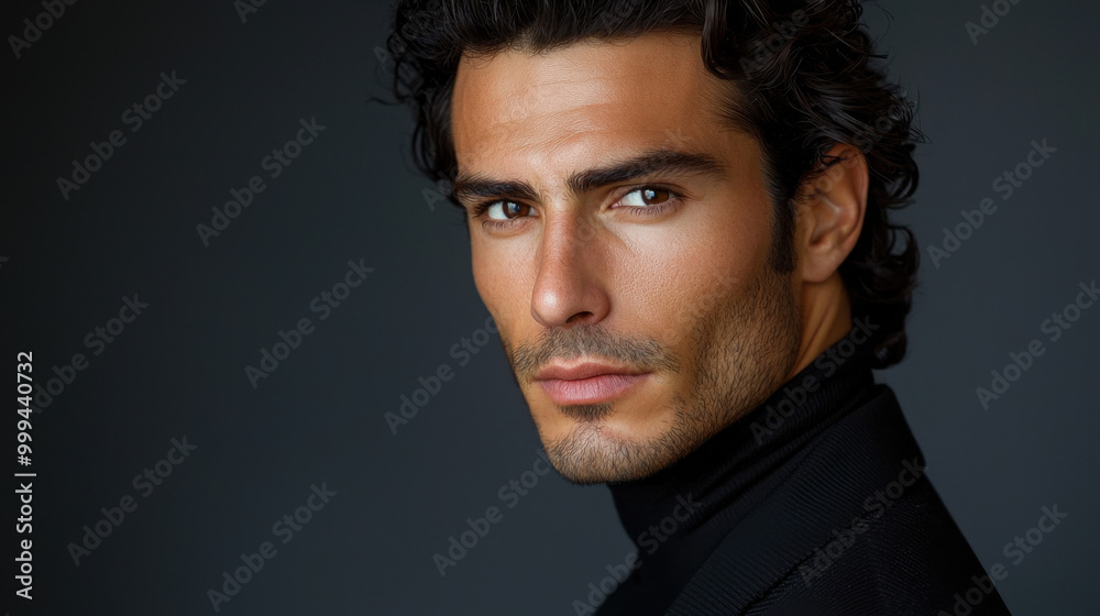 Handsome Man with Serious Expression Handsome Man with Serious Expression