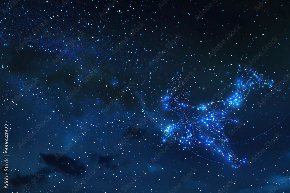 Astrological composition with empty starry sky for zodiac sign symbol Astrological composition with empty starry sky for zodiac sign symbol