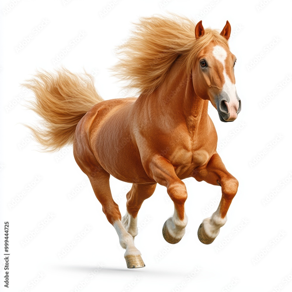 Obraz premium Galloping Horse in High Fidelity Quality