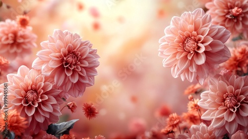 A close up of a bunch of pink flowers with a pink background