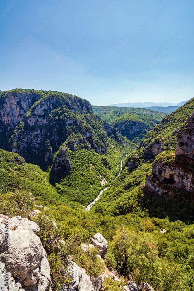 Vikos Gorge Aerial View in Zagori, Greece Vikos Gorge Aerial View in Zagori, Greece
