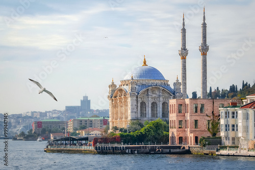 Canvas Print Blue Mosque and Bosporus panorama, Istanbul, Turkey