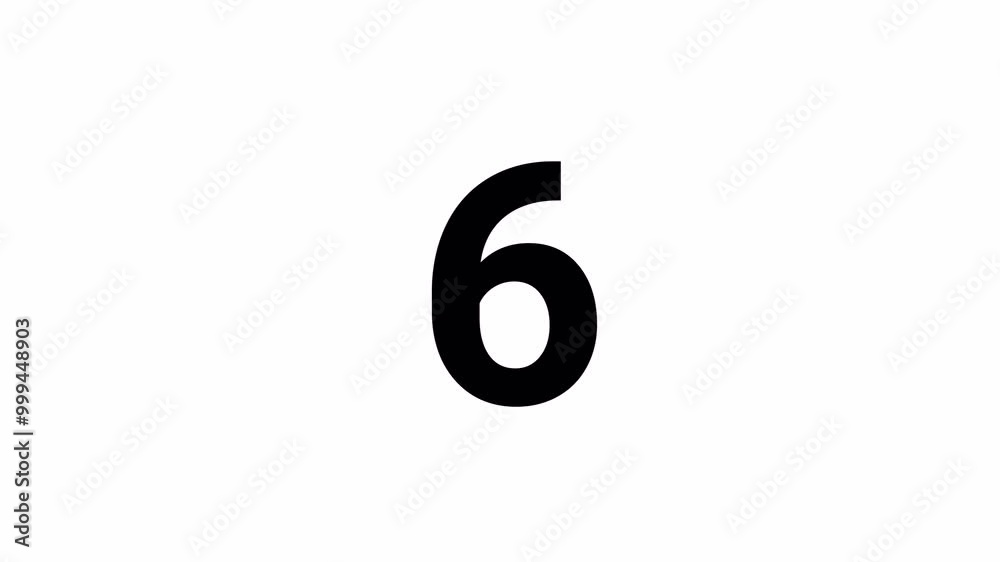 10 second countdown animation from 10 sec to 0 sec on a transparent background, ten second countdown timer with alpha channel.	