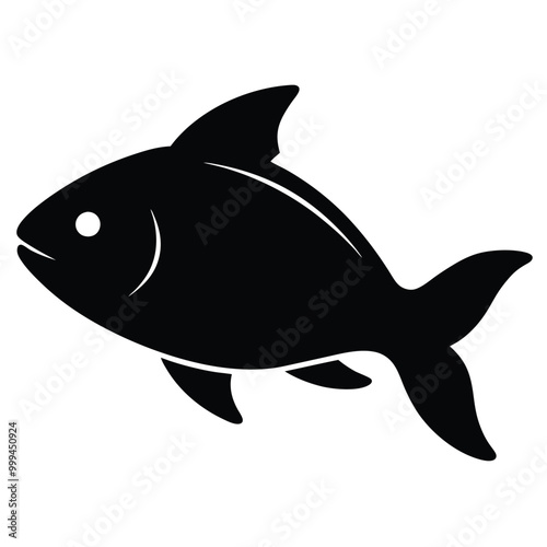 Solid color Mojarra animal vector design