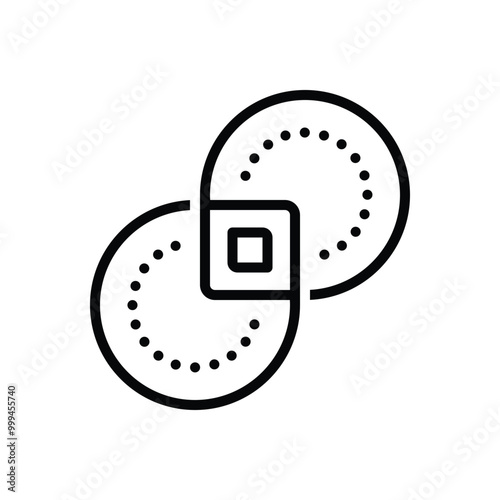 Black line icon for logo 