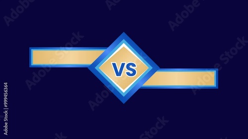 Vs Animation in Blue Background