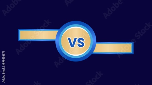 Vs Animation in Blue Background