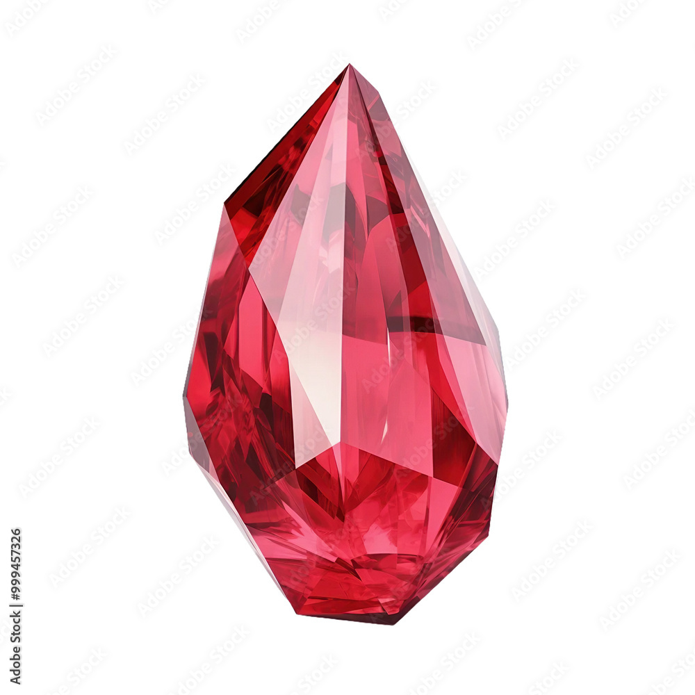 Illustration of a striking red gemstone with a unique crystal shape, symbolizing luxury and beauty in decorative art. Illustration of a striking red gemstone with a unique crystal shape, symbolizing luxury and beauty in decorative art.
