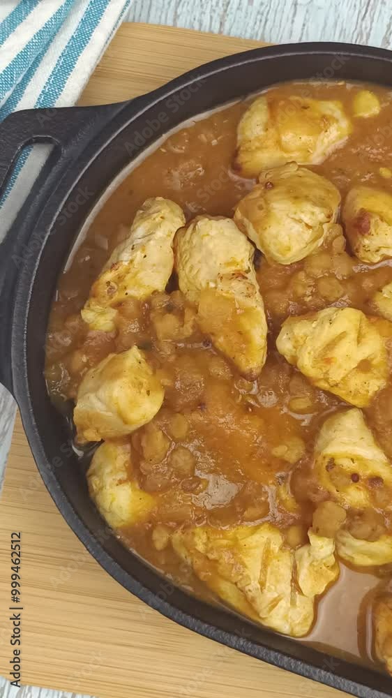 poulet cuisiné avec une sauce au curry, lentilles et citrouille poulet cuisiné avec une sauce au curry, lentilles et citrouille