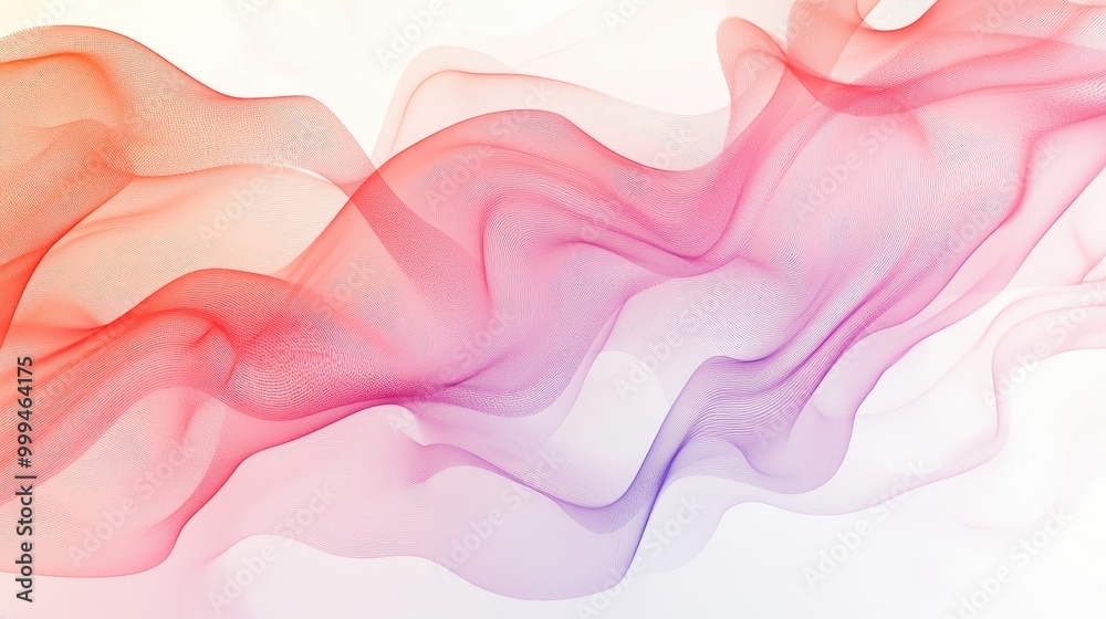 A mesmerizing pure abstract pattern in flowing lines and soft shapes on a white background, creating a minimal yet artistic display A mesmerizing pure abstract pattern in flowing lines and soft shapes on a white background, creating a minimal yet artistic display