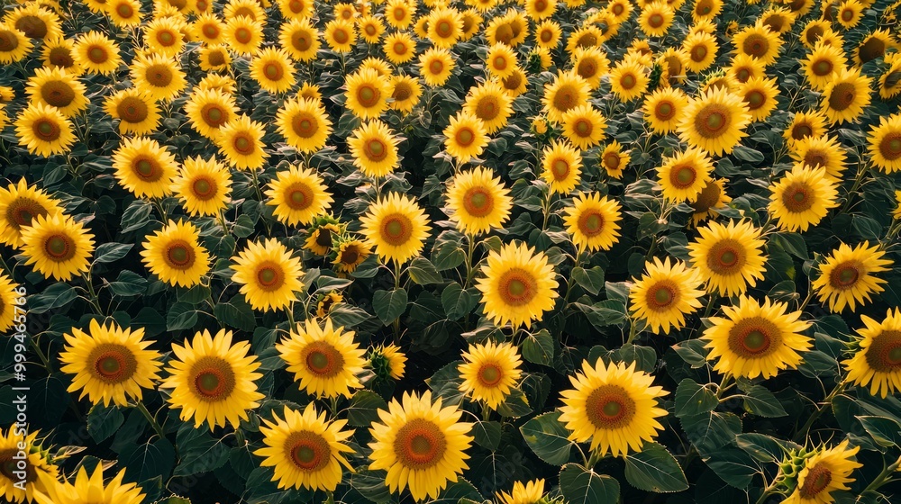 Vibrant Sunflower Field in Full Bloom Vibrant Sunflower Field in Full Bloom