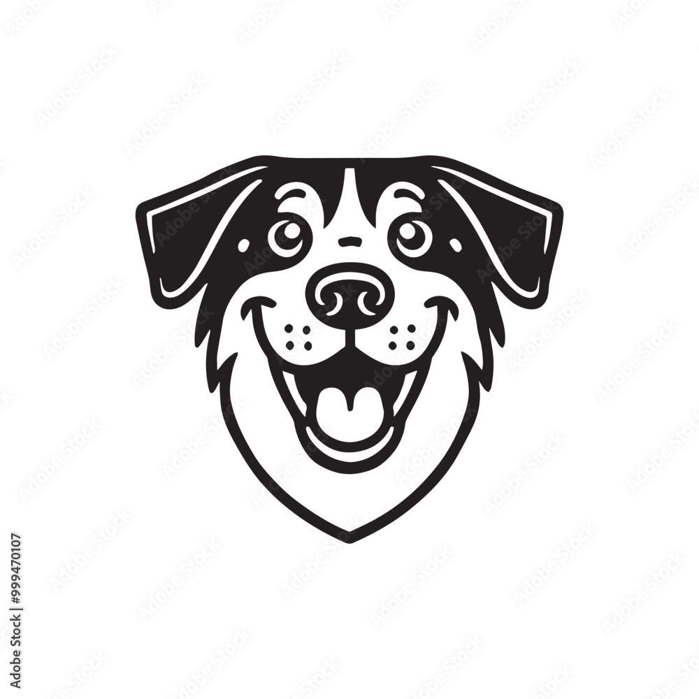 Kuvasz Dog Face Clipart - Dog Face Logo - Dog Vector illustration in black and white
Kuvasz Dog Face Clipart - Dog Face Logo - Dog Vector illustration in black and white