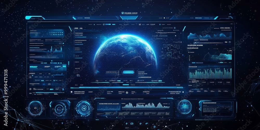 Futuristic website UI with space-inspired elements, including holographic buttons, celestial data grids, and dynamic starry backgrounds. Futuristic website UI with space-inspired elements, including holographic buttons, celestial data grids, and dynamic starry backgrounds.