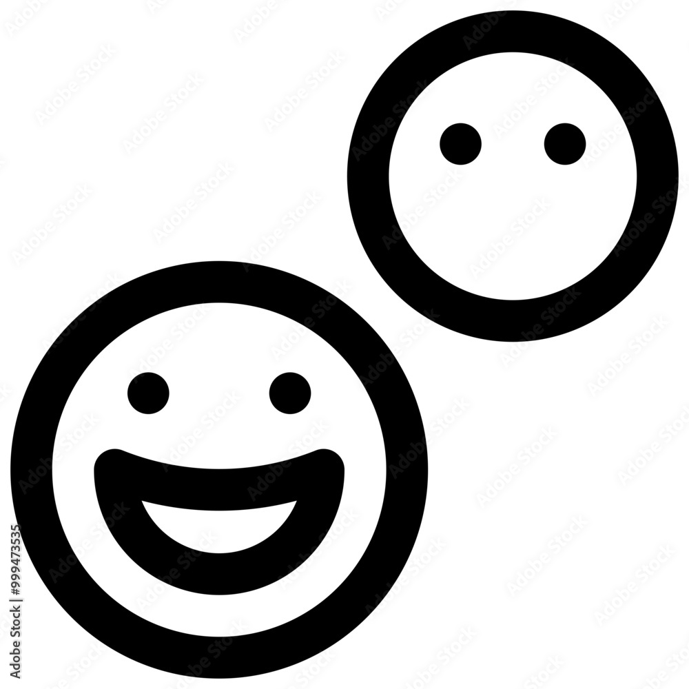 Fototapeta premium Emojis. Editable stroke vector icon.