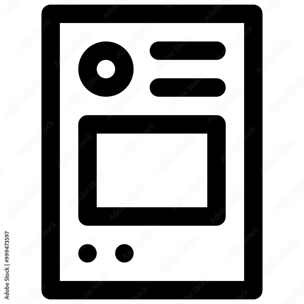 Social media post. Editable stroke vector icon. Social media post. Editable stroke vector icon.