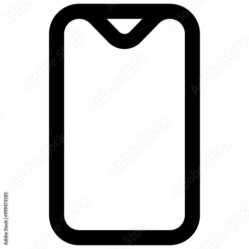 Smartphone. Editable stroke vector icon.