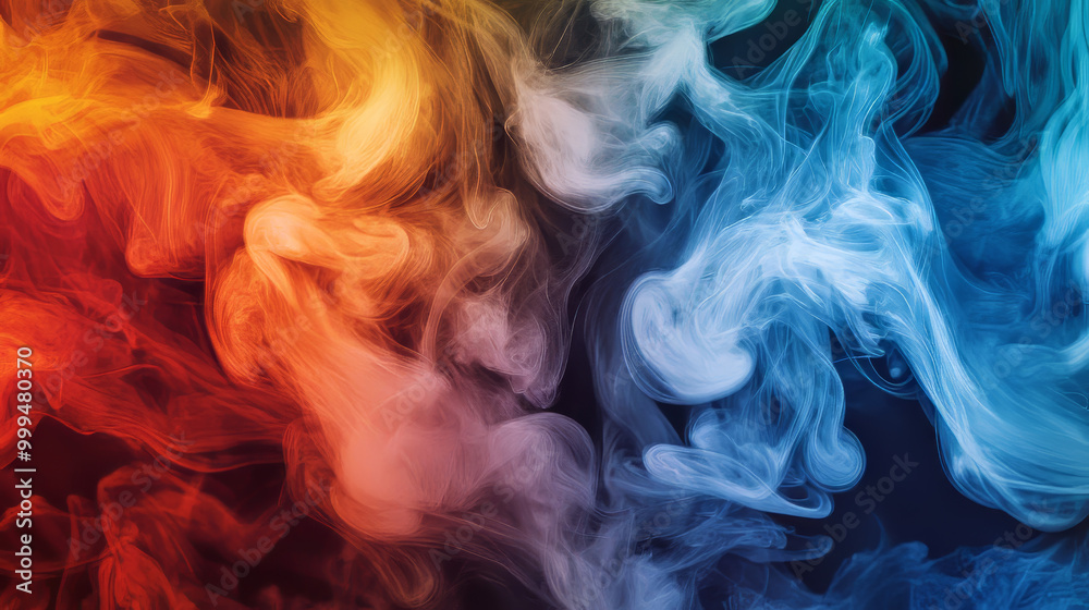 Fototapeta premium A background that looks like smoke rising from a comic book, with dramatic swirls and colors.