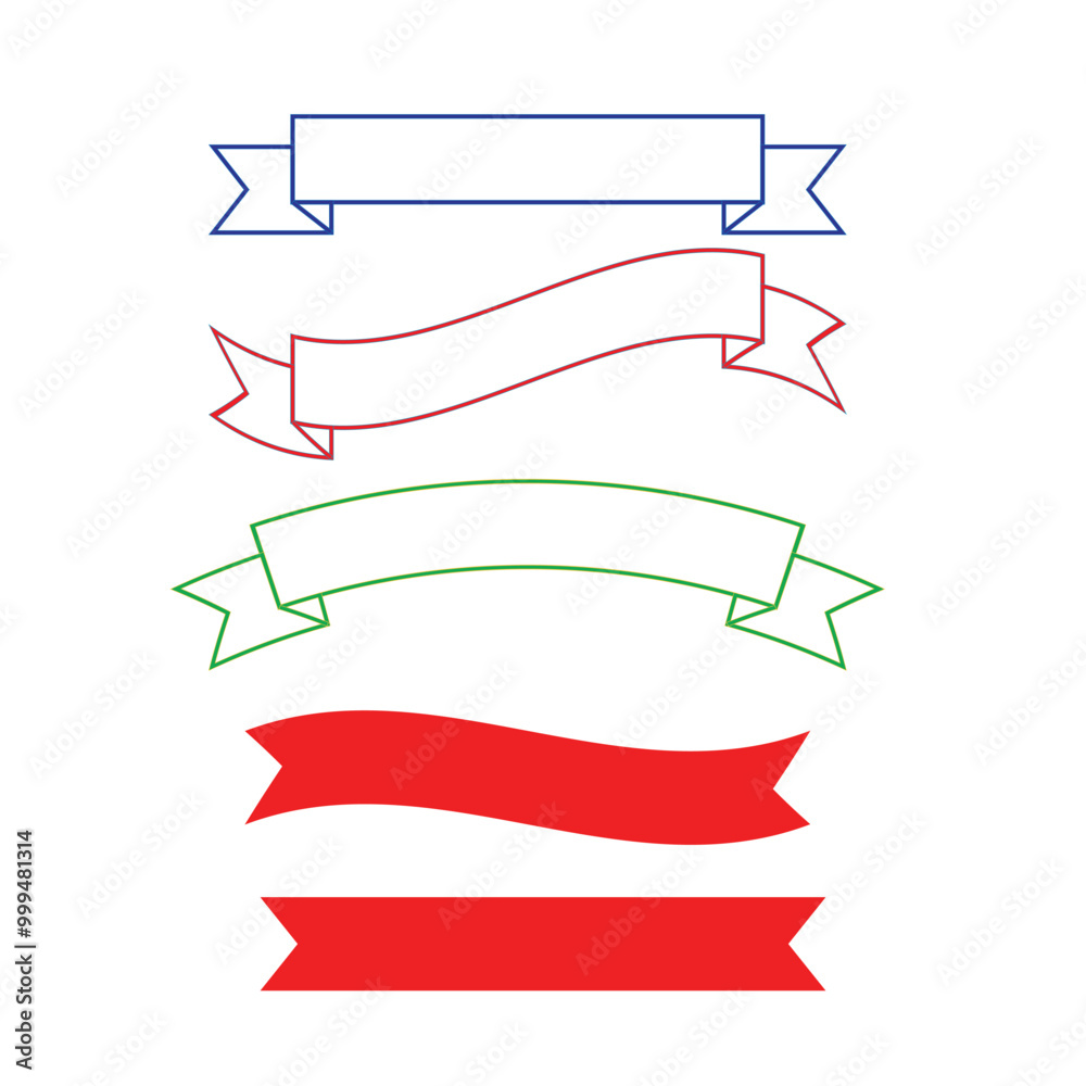 Set ribon banner vector Illustration Set ribon banner vector Illustration