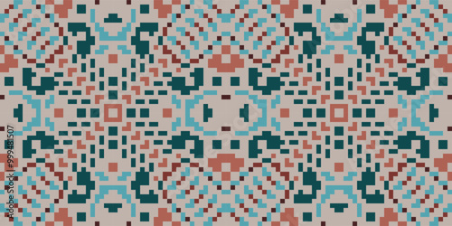Aztec Ndebele Traditional Pattern Paintingfolk Embroidery, Aztec Geometric Ornament Print. Design for Carpet, Wallpaper, Clothing, Wrapping, Fabric