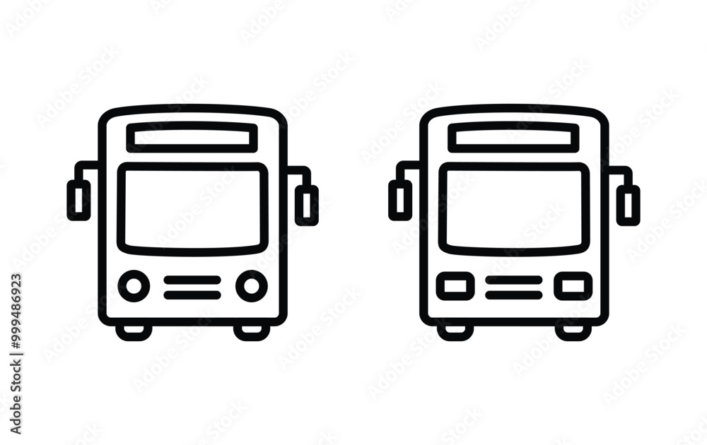 Bus icon, bus sign vector