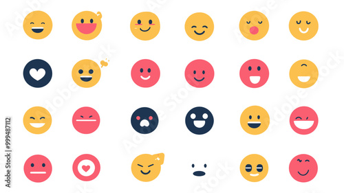 Complete WhatsApp Emoticons Vector Set October 2023 Collection of Emoji Faces Communication Digital Symbols