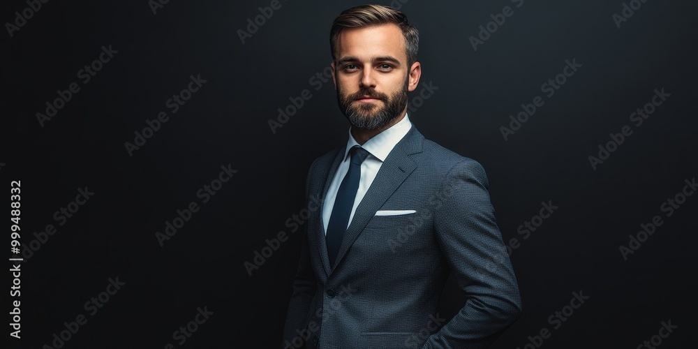 High-quality studio portrait featuring a business leader in a tailored suit against a neutral backdrop with refined lighting. High-quality studio portrait featuring a business leader in a tailored suit against a neutral backdrop with refined lighting.