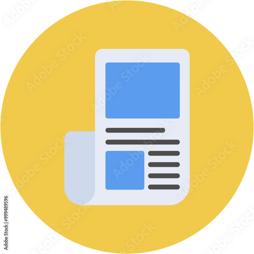 Newspaper icon vector image. Can be used for Generation Gap.