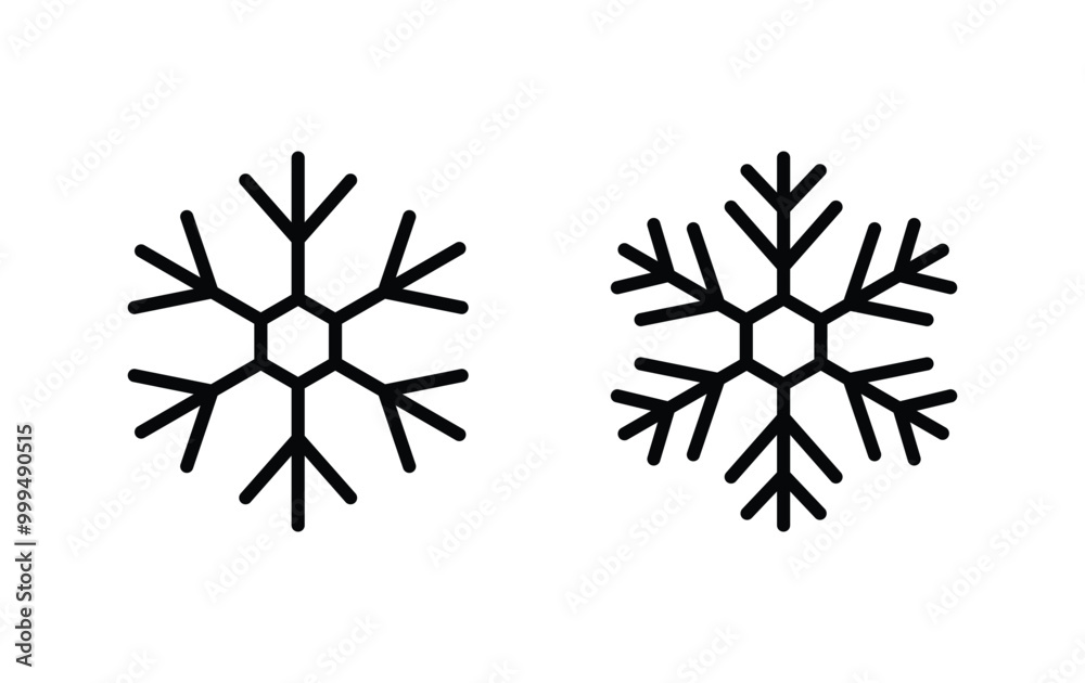 Snowflake icon, Snowflake sign vector Snowflake icon, Snowflake sign vector