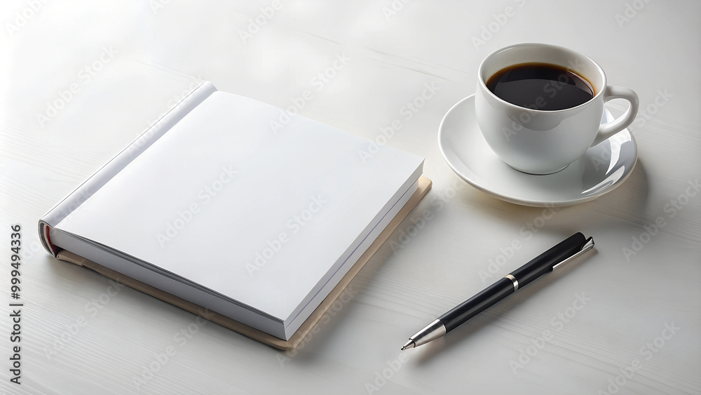 cup of coffee and notebook cup of coffee and notebook