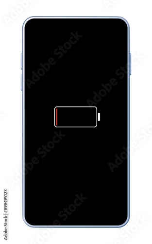 充電切れのスマートフォン