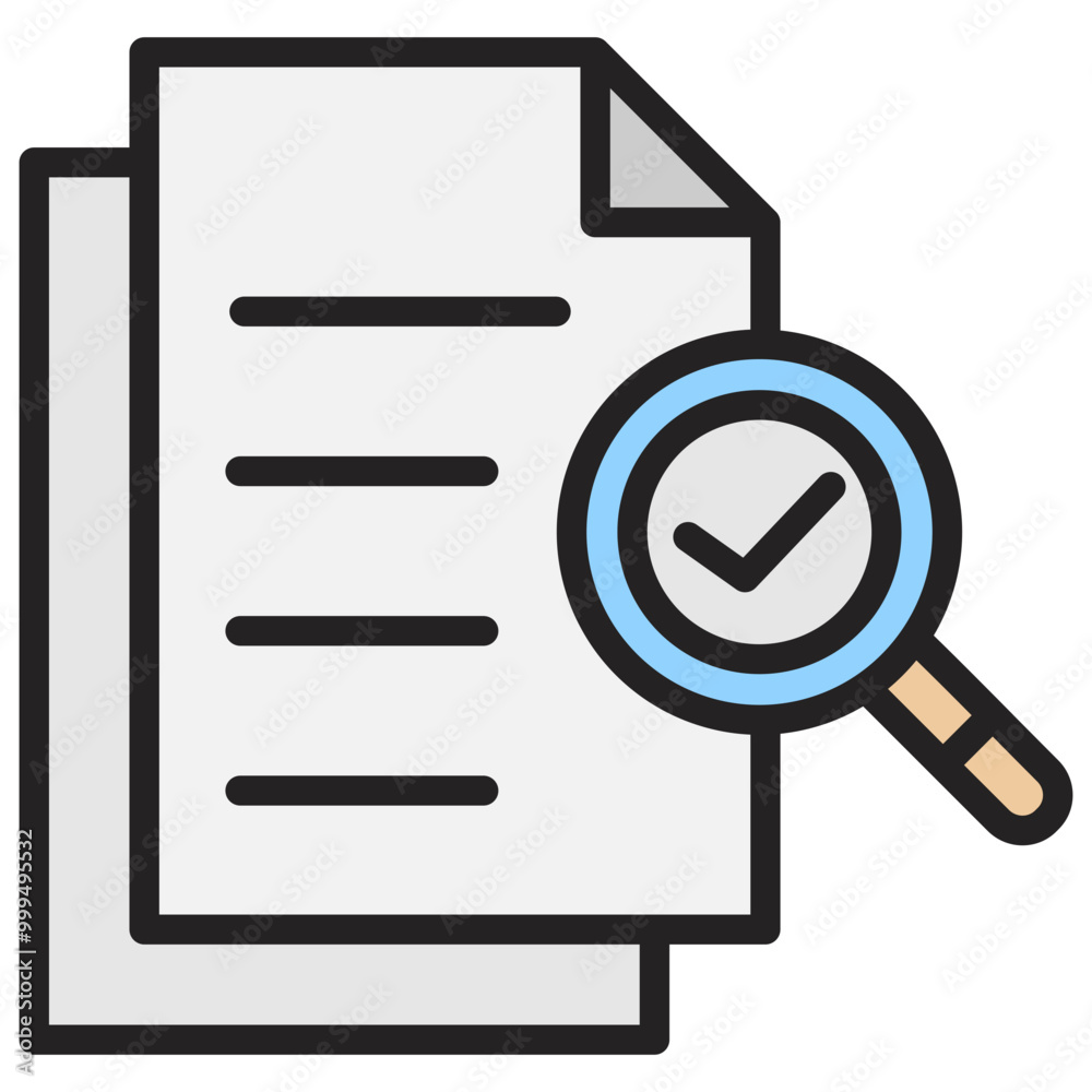 Assess icon with line color style Assess icon with line color style