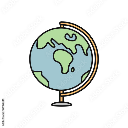 globe cartoon icon