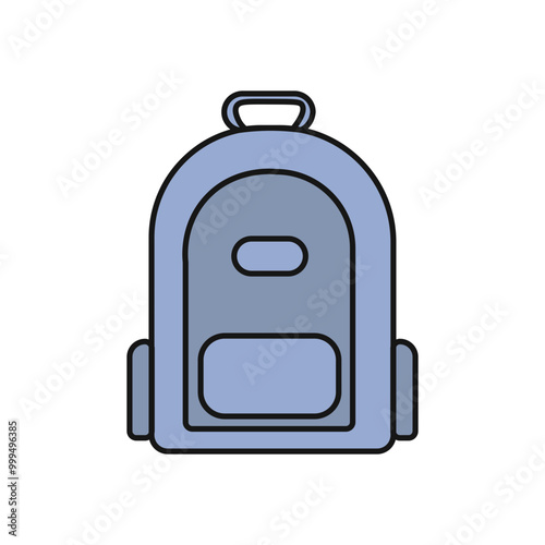 school backpack cartoon icon